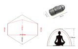 Single 15D Silicone Coated Nylon Outdoor Camping Tent
