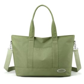 Large Capacity Tote Bag New Shoulder Bag Casual Korean Style Trendy Solid Color Handbags For Women (Color: Green)