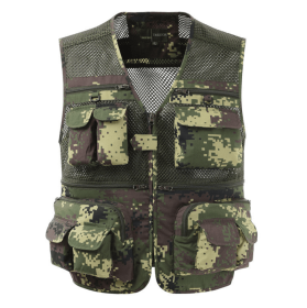 Multipurpose Indoor Outdoor Multiple Pocket Vest (Option: Green Electronics-L)