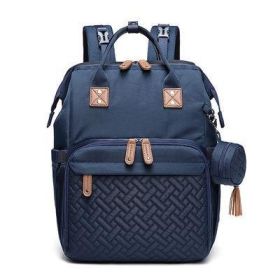 Baby Diaper Bags Mummy Fold Bed Backpack Maternity (Color: Blue)