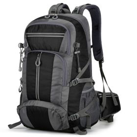 Outdoor Waterproof Large Capacity Travel Mountaineering Bag (Option: Gray-36to55L)