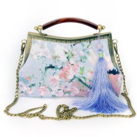 Retro Women's Bag Handmade Kisslock Bag Cheongsam (Option: ST005B)