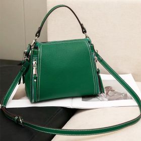 Fashionable, Versatile, Cowhide Women's Shoulder Bag (Color: Green)