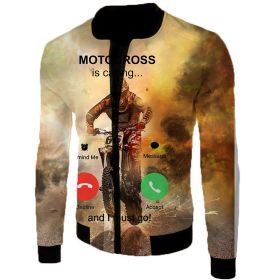 European And American Code Cross-Border Men's 3D Digital Color Printing Flight Jacket, Motorcycle Flight Suit One Drop Delivery (Option: 5XL-D)