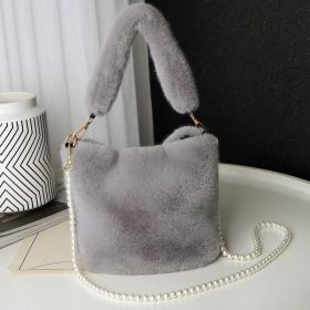 Designer Winter Fashion Handbags (Color: Grey)