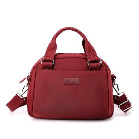 Women's Fashion Nylon Cloth Bag (Color: wine red)