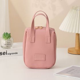 Handle-top Cosmetic Bag Ins Fashion Shell-shaped Handbag Toiletry Bags Travel High Capacity Portable Storage Make Up Bag (Color: Pink)