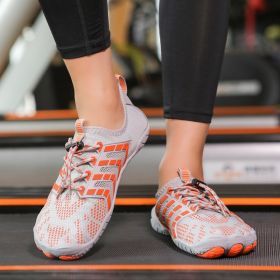 Men's And Women's Non-slip Five-finger Mountaineering Fitness Shoes (Option: D025 Light Gray-40)