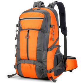 Outdoor Waterproof Large Capacity Travel Mountaineering Bag (Option: Orange-36to55L)