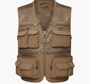 Multipurpose Indoor Outdoor Multiple Pocket Vest (Option: Khaki-L)