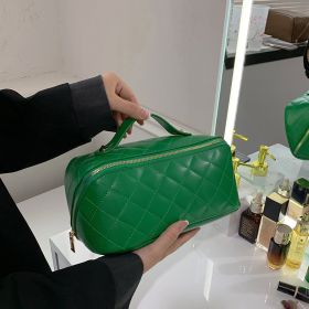 Cosmetic Bag Shell Portable Women (Color: Green)