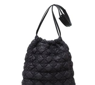 Diamond Bucket Fashion Pleated Crossbody Bag (Color: Black)