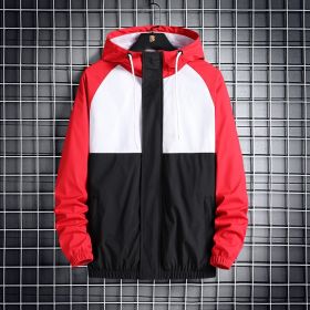 Fashionable Hooded Casual Jacket (Option: Red-M)