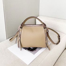 Fashionable, Versatile, Cowhide Women's Shoulder Bag (Color: Grey)