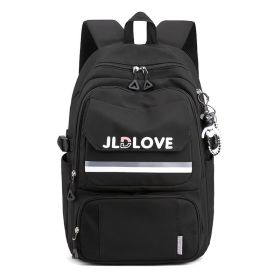Ins High Quality Backpack Large Capacity College Style (Option: Black-16 Inch)