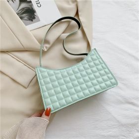 Elegant One-shoulder Diamond Pattern Bag Women (Color: Green)