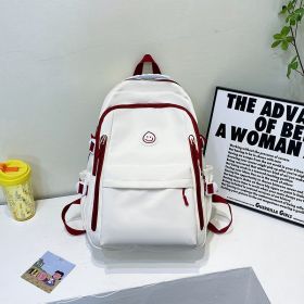Double Shoulder Fashion Simple Backpack (Color: Red)