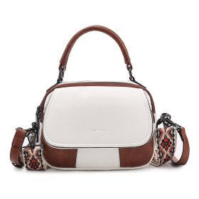 Retro Simple Women's Handbag Texture (Color: White)