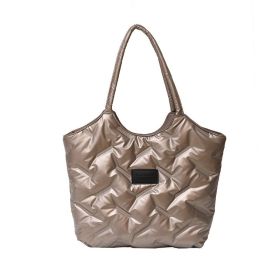 Down Shoulder Handbag For Women (Color: Champagne)