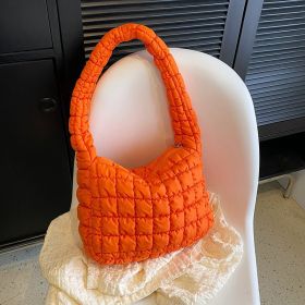 Women's Fashion Casual And Lightweight Large Capacity Dumpling Bag (Color: Orange)