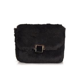 Women's Fashion Simple Shoulder Crossbody Chain Bag (Color: Black)