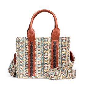 Women's One-shoulder Bohemian Aztec Handbag (Option: Color-With Logo)