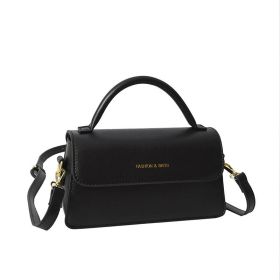 Retro Fashion Shoulder Crossbody Handbag (Color: Black)