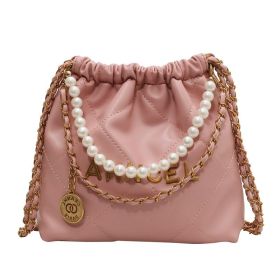 Women's Diamond Chain Messenger Bag Pearl (Color: Pink)