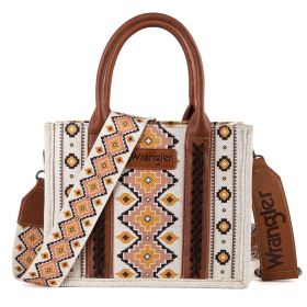 Women's One-shoulder Bohemian Aztec Handbag (Option: Creamy White-With Logo)