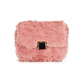 Women's Fashion Simple Shoulder Crossbody Chain Bag (Color: Pink)