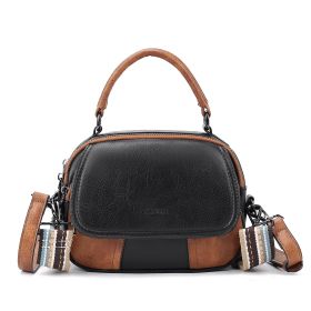 Retro Simple Women's Handbag Texture (Color: Black)