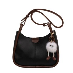 Women's Fashionable Shoulder Messenger Bag (Option: Black Without Pendant)