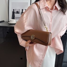 Women's Design Messenger Bag Shoulder (Color: Brown)