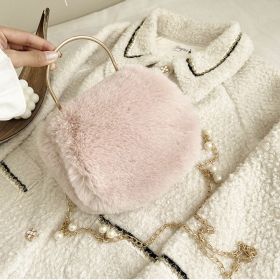 Women's Fashionable Elegant Pearl Chain Handbag (Option: Pink Pearl Chain)