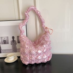 Women's Fashion Large Capacity Shoulder Messenger Bag (Color: Pink)