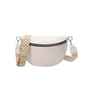 Women's Fashionable Elegant Large Capacity Travel Shoulder Messenger Bag (Option: Milky White-28x20x10CM)