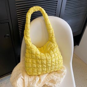 Women's Fashion Casual And Lightweight Large Capacity Dumpling Bag (Color: Yellow)