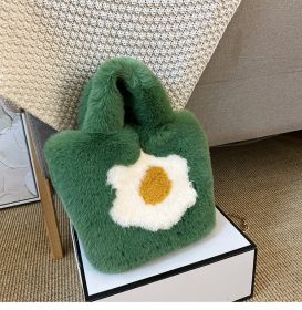 Women's Fashion Simple Omelette Flower Messenger Bag (Color: Green)