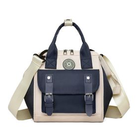 Women's Fashion Oxford Cloth Belt Multifunctional Cross-body Shoulders Backpack (Color: Dark Blue)