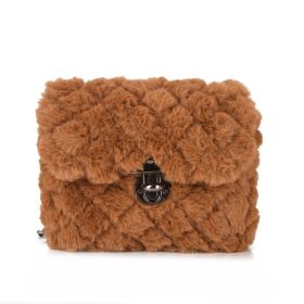 Women's Fashion All-match Plush Chain Shoulder Messenger Bag (Color: Yellow)