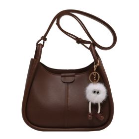 Women's Fashionable Shoulder Messenger Bag (Option: Brown Without Pendant)