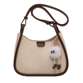 Women's Fashionable Shoulder Messenger Bag (Option: Beige Coffee Without Pendant)