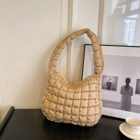 Women's Fashion Casual And Lightweight Large Capacity Dumpling Bag (Color: Khaki)