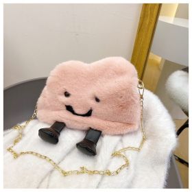 Women's Fashion Plush Cloud Shoulder Bag (Color: Pink)