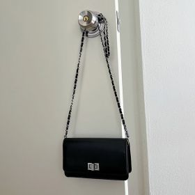 Simple Fashion Chain Small Square Bag (Color: Black)