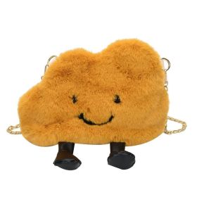 Women's Fashion Plush Cloud Shoulder Bag (Color: Yellow)