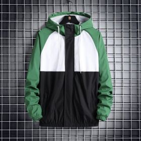 Fashionable Hooded Casual Jacket (Option: Green-4XL)
