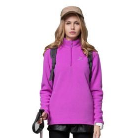 Autumn And Winter Warm Jacket Women's New Style Outdoor Fleece Jacket (Option: Purple-M)
