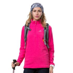 Autumn And Winter Warm Jacket Women's New Style Outdoor Fleece Jacket (Option: Rose Red-S)
