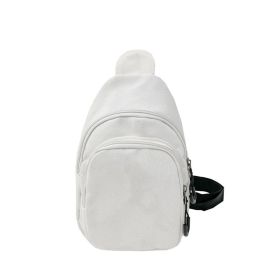 Women's Fashion Simple Chest Bag (Option: White Canvas)